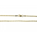 14Kt Yellow Gold 1.5mm Diamond Cut Rope 